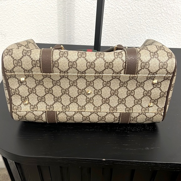 GUCCI SHERRY-  Line Monogram Boston Bag in Good Used Condition - Picture 3 of 11